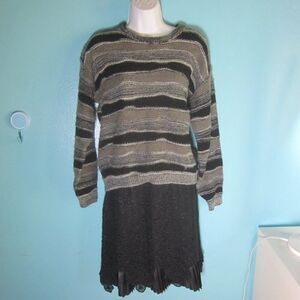 Vintage 80's Womens Size L Rave's Per Uomo Crewneck Pullover Wool Knit Sweater